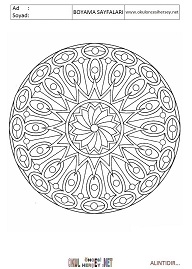 Mandala boyama sayfaları